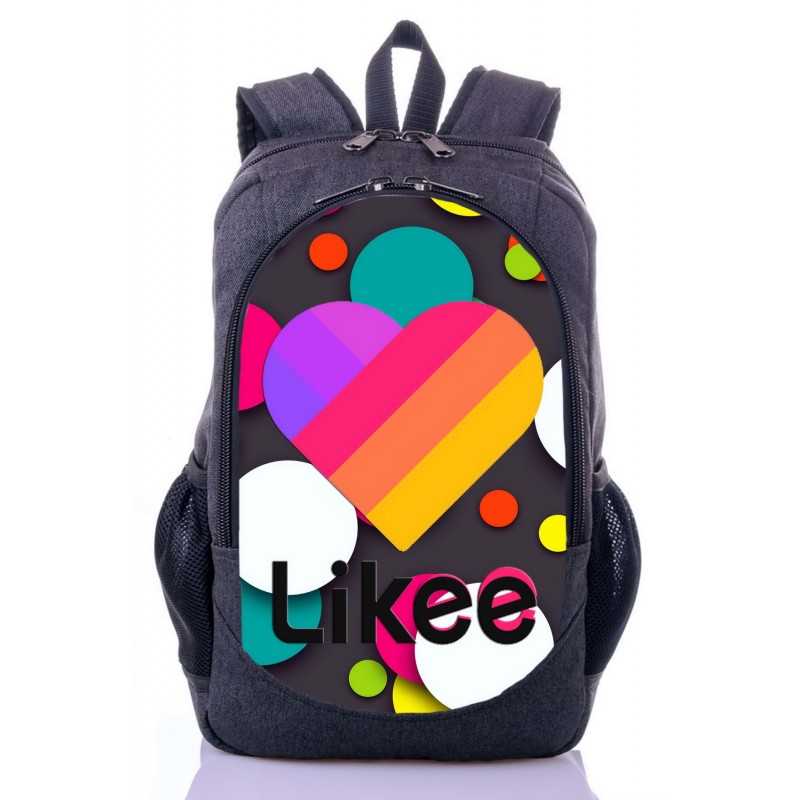 

Рюкзак с принтом Лайки Likee серый (like - 010)