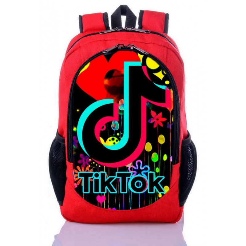 

Рюкзак с принтом Тик Ток Tik Tok красный (tik - 052)