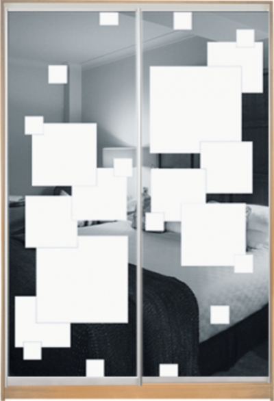 

Шкаф купе Luxe Studio Стандарт-1 Зеркало с Пескоструем-3 1800x2100x600 двухдверный