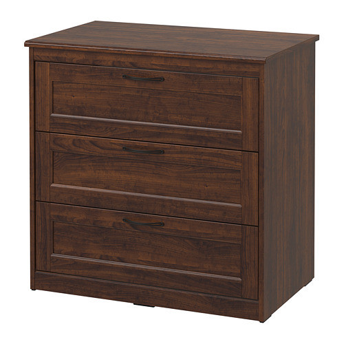 

Комод с 3 ящиками IKEA SONGESAND 82x81 см коричневый 903.667.64