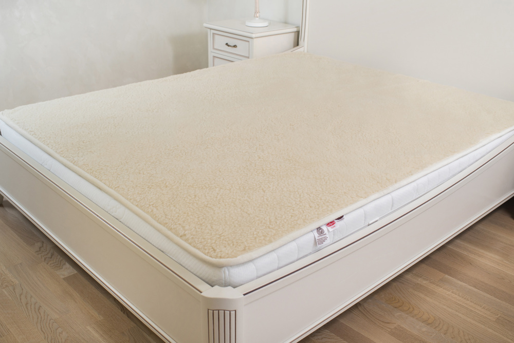 

Наматрасник Wollwelt Merinolamm шерстяной 200х200 см Белый