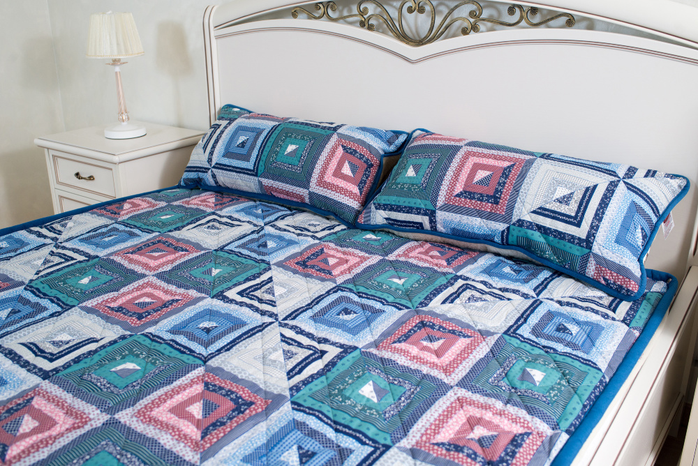 

Одеяло зимнее Wollwelt Patchwork 200х220 см Белый