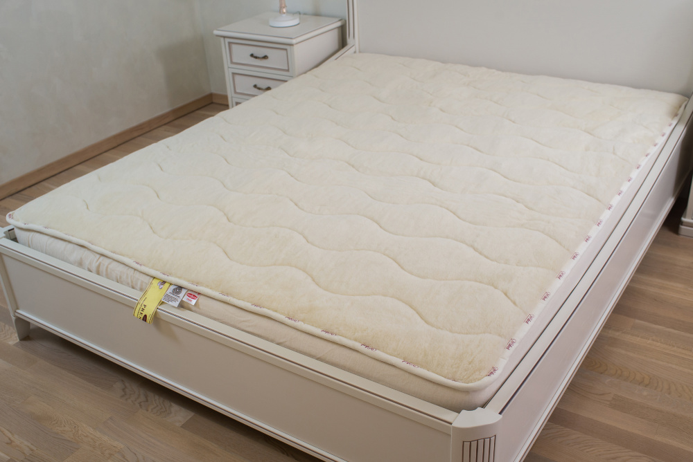 

Наматрасник шерстяной Wollwelt IMPERIAL 160х190 см Белый
