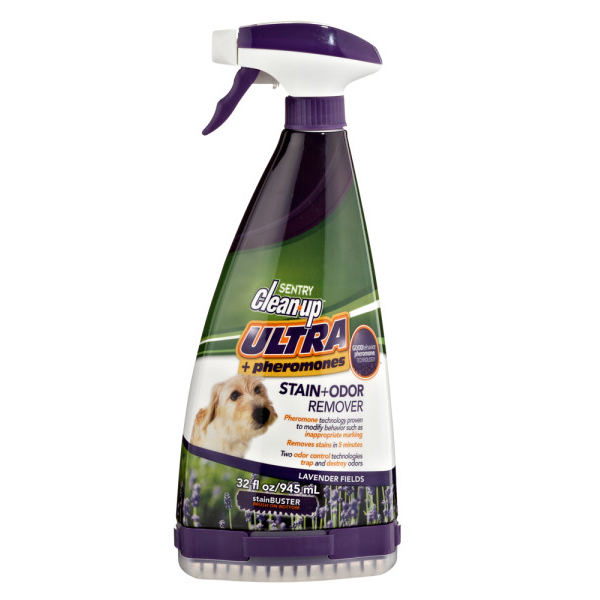 

Clean-UP Ultra+Pheromones Stain+Odor Remover Sentry с ФЕРОМОНАМИ УЛЬТРА ЗАПАХО- и ПЯТНОВЫВОДИТЕЛЬ для собак и котов 947 мл