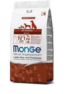 

Сухой корм Monge DOG All breeds Adult lumb rice для взрослых собак всех пород ягненок 15 кг