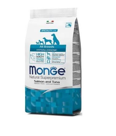 

Сухой корм Monge DOG All breeds Hypoallergenic salmon tuna гипоаллергенный корм для взрослых собак всех пород лосось 15 кг