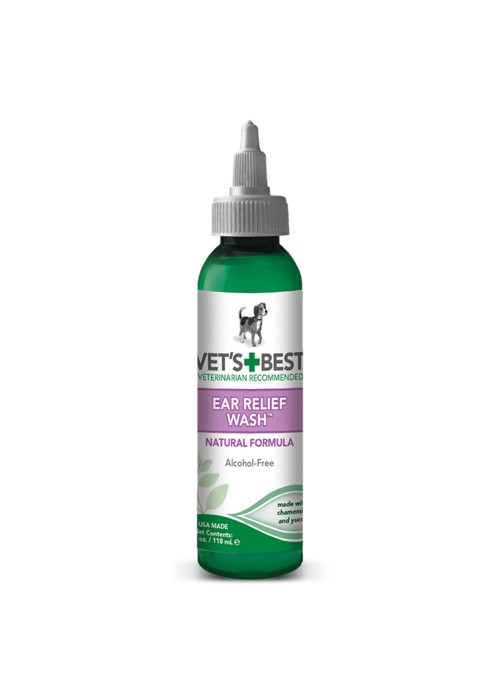 

Жидкий очиститель для ушей Vet's Best Ear Relief Wash 118 мл