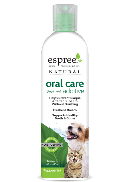 

Oral Care Water Additive Peppermint Espree добавка для воды с мятой по уходу за ротовой полостью котов и собак 473 мл
