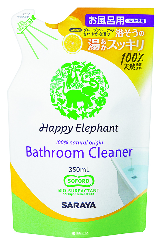 

Наполнитель моющего средства для ванной комнаты Happy Elephant Грейпфрут 350 мл