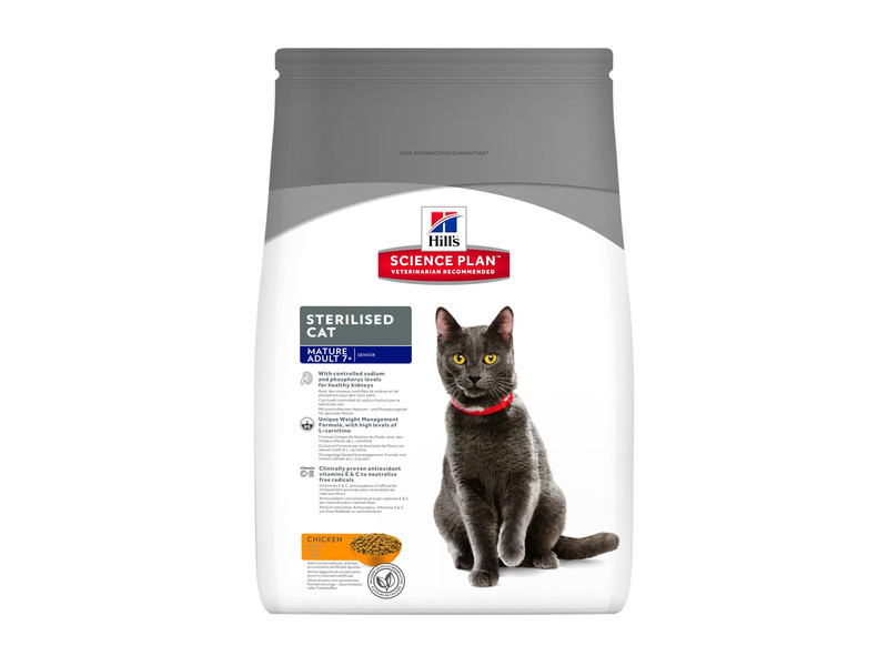 

Сухой корм для котов Hill's Science Plan Feline Mature Adult 7+ Sterilised Cat Chicken 3 кг