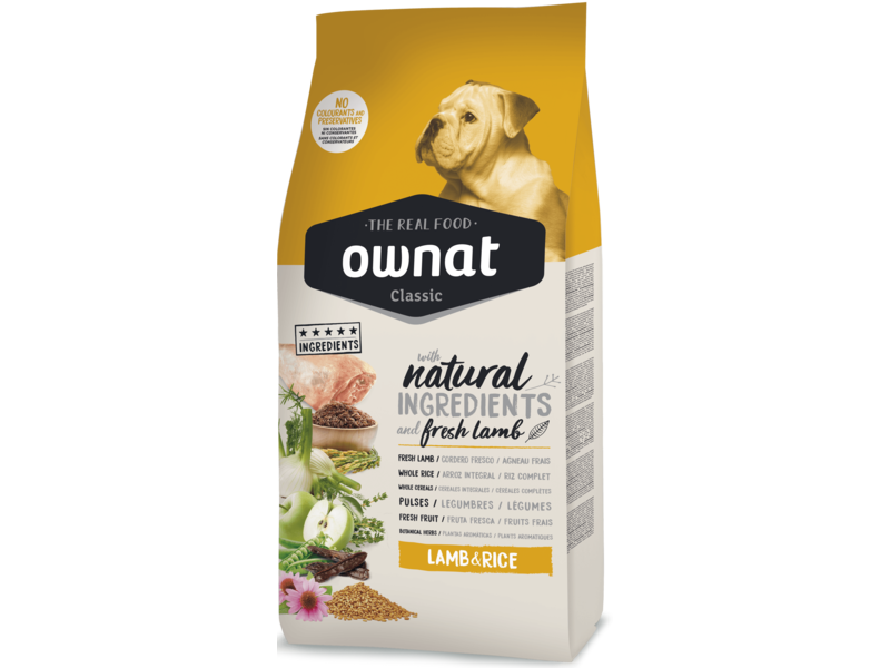 

Сухой корм для собак Ownat Classic Lamb & Rice 20 кг