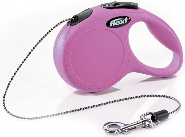 

Поводок-рулетка Flexi New Classic Cat XS, 3 м, трос, розовый (114448)