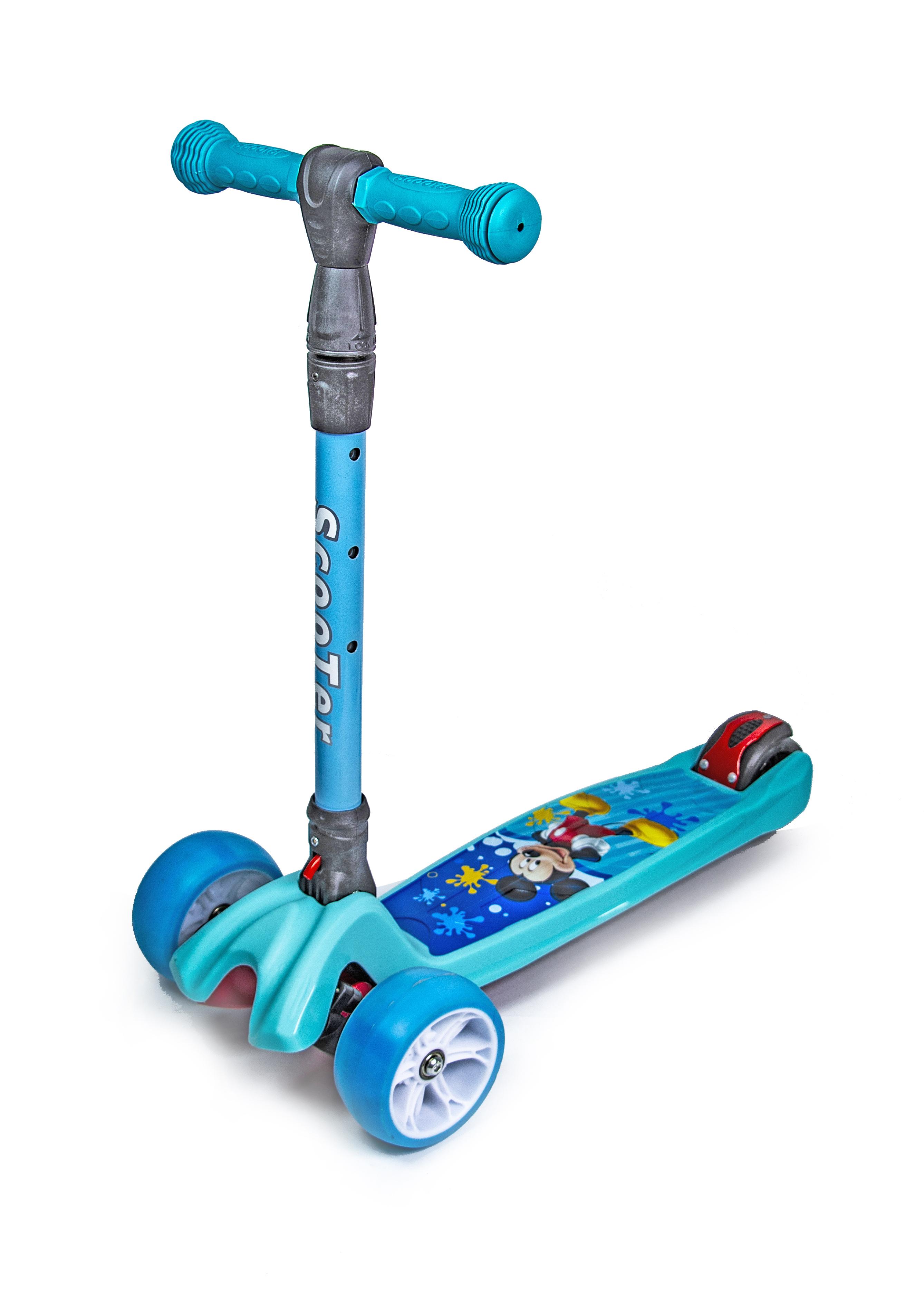 

Детский самокат SMART MICKEY Складная ручка светящиеся колеса (SD 807573275)
