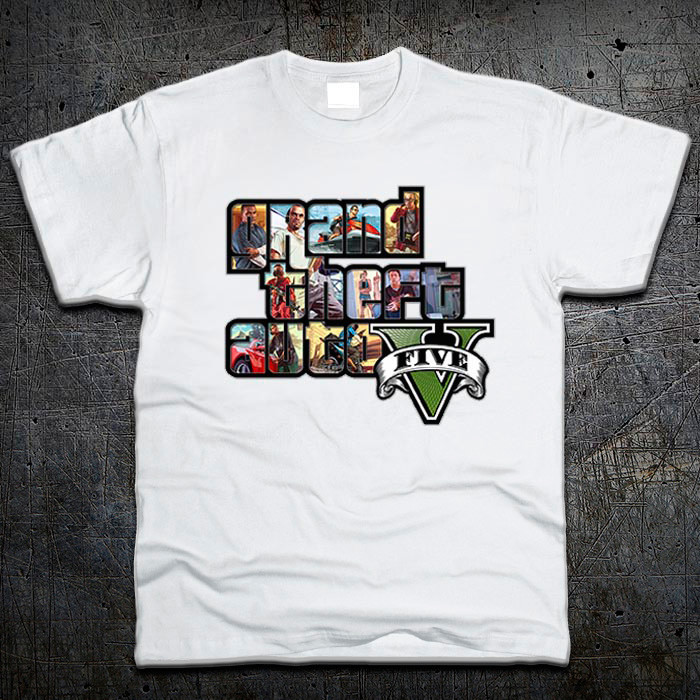 

Футболка Fruit of the Loom Логотип ГТА Logo GTA 5 Белый M