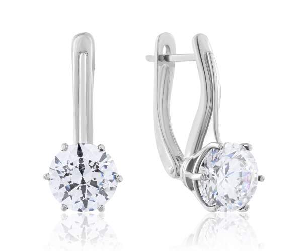 

Серьги из белого золота с камнями SWAROVSKI "Джулия", С4162/1SW