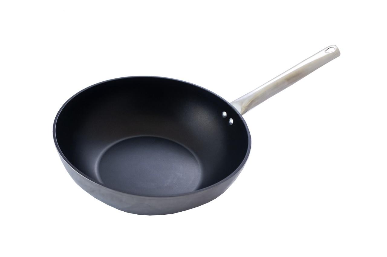 

Сковородаwok антипригарная Биол - 280 мм x 4л с нержавеющей ручкой (2818Н)