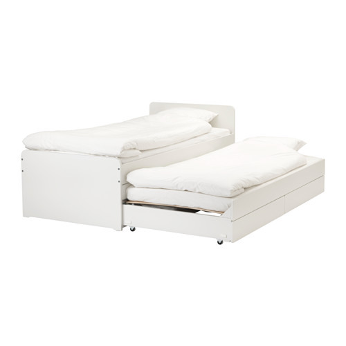 

Двухъярусная кровать IKEA SLÄKT 90x200см белая 892.277.31