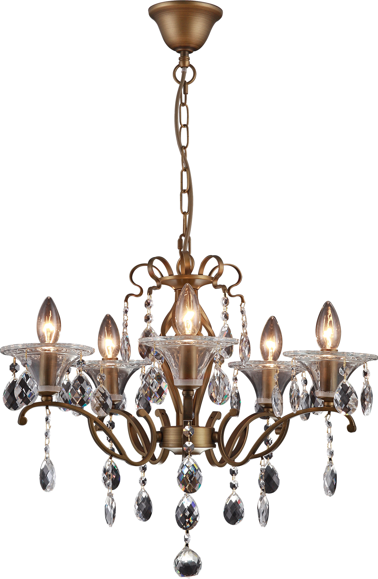 

Люстра Altalusse INL-1107P-05 Golden Brass Е14 5x40 Вт