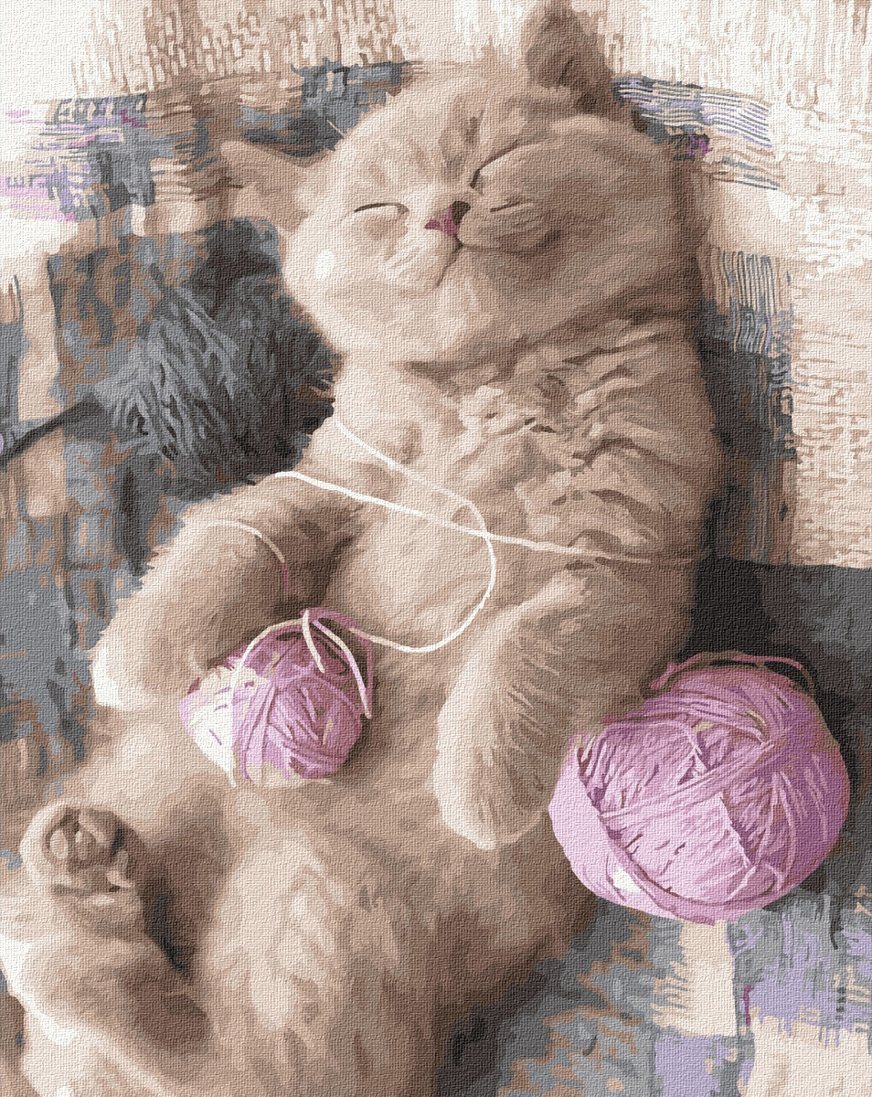 

Картина по номерам - Кошенятко з клубочком Brushme 40*50 см. (GX32932)
