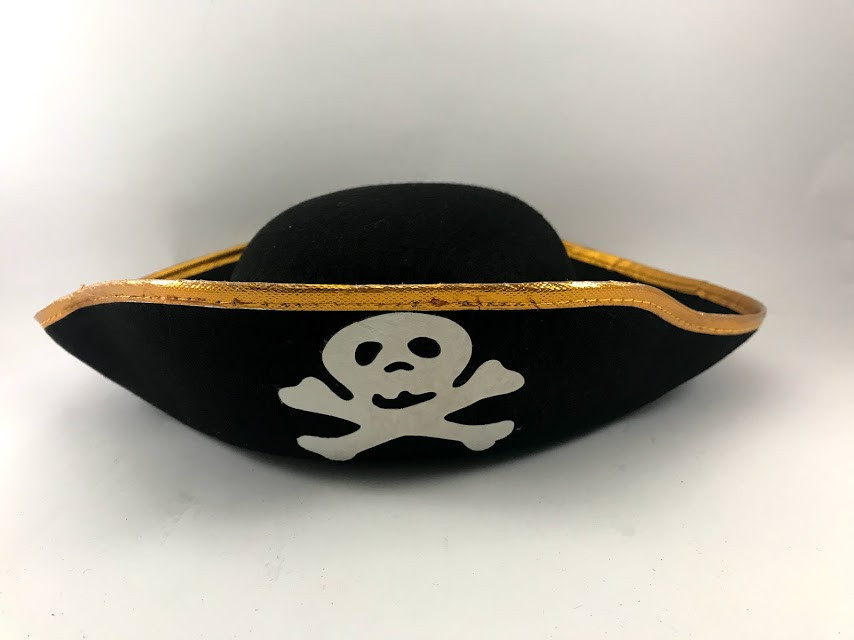 

Шляпа пиратская треуголка Maskarad 4606 с золотистым ободком