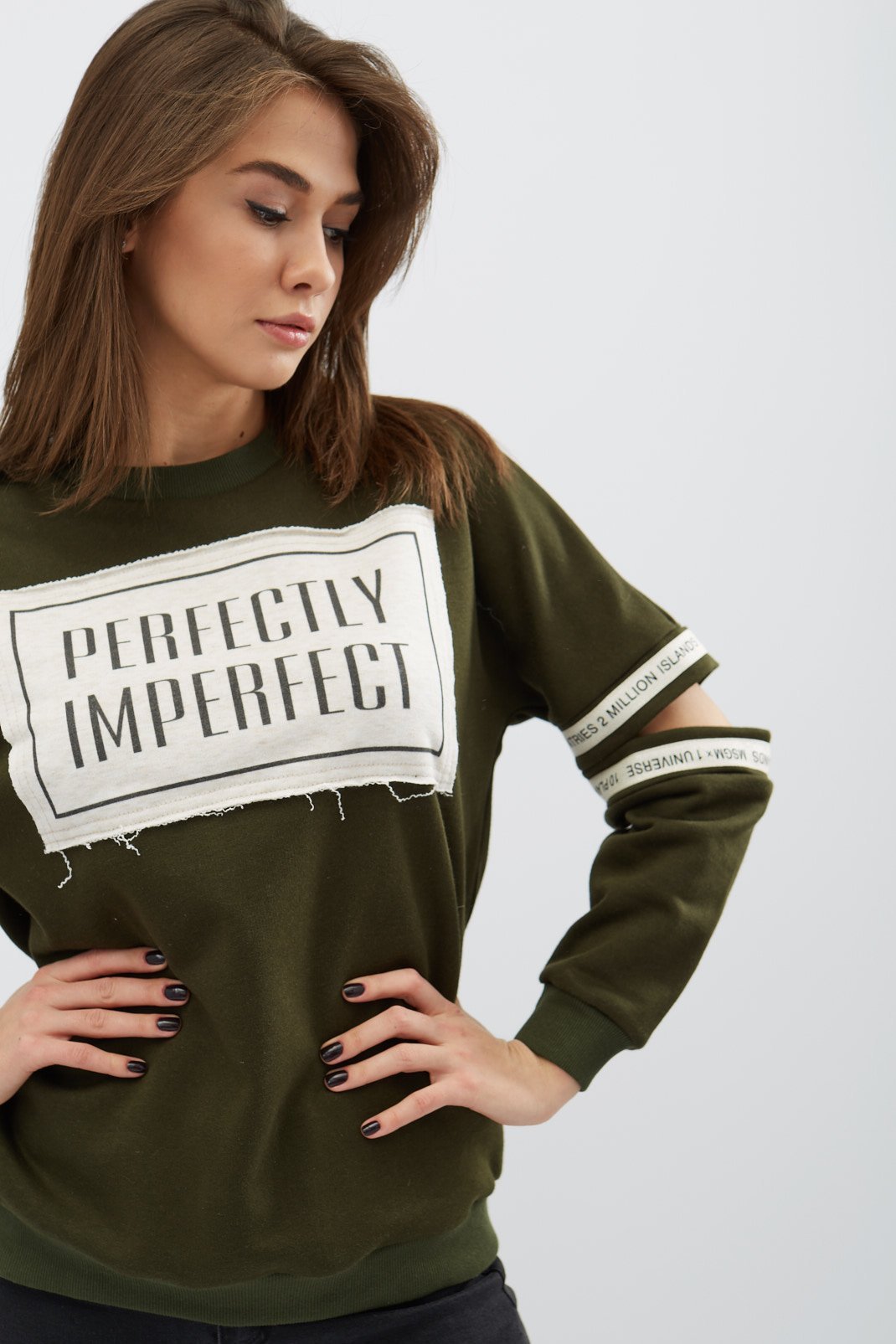 

Свитшот -SV-7529-1 Pretty Woman XS Т. Хаки