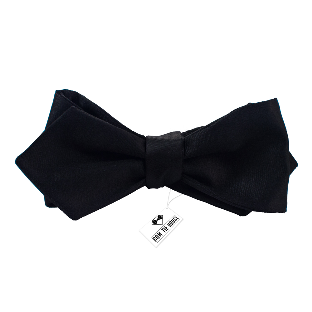 

Черная Bow Tie House галстук-бабочка форма diamond- сатин 08108