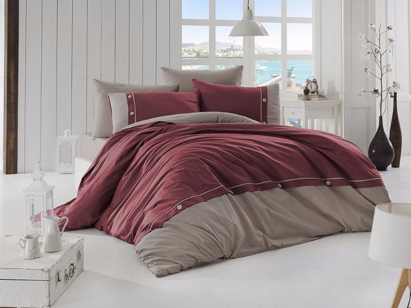 

Постельное белье "FIRST CHOICE" De Luxe raina bordo 200х220