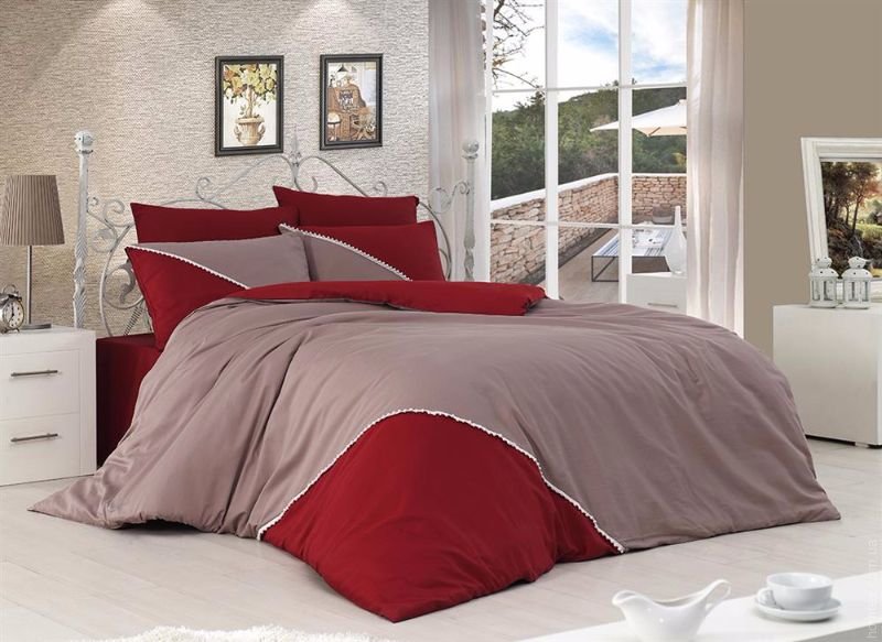 

Постельное белье "FIRST CHOICE" De Luxe jenna vizon 200х220