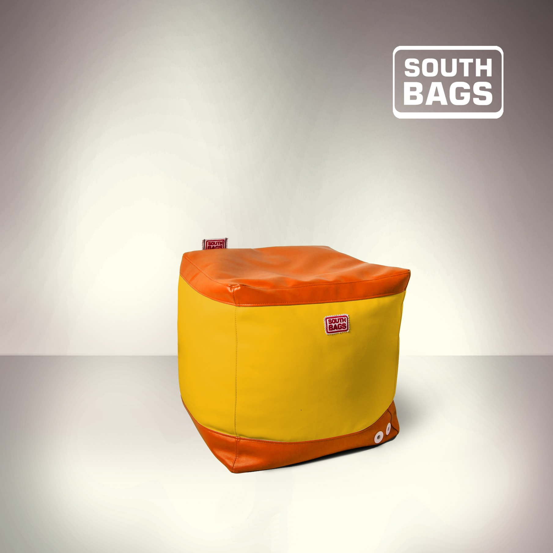 

Пуф South Bags Куб 45см Двухцветный Желто-Оранжевый