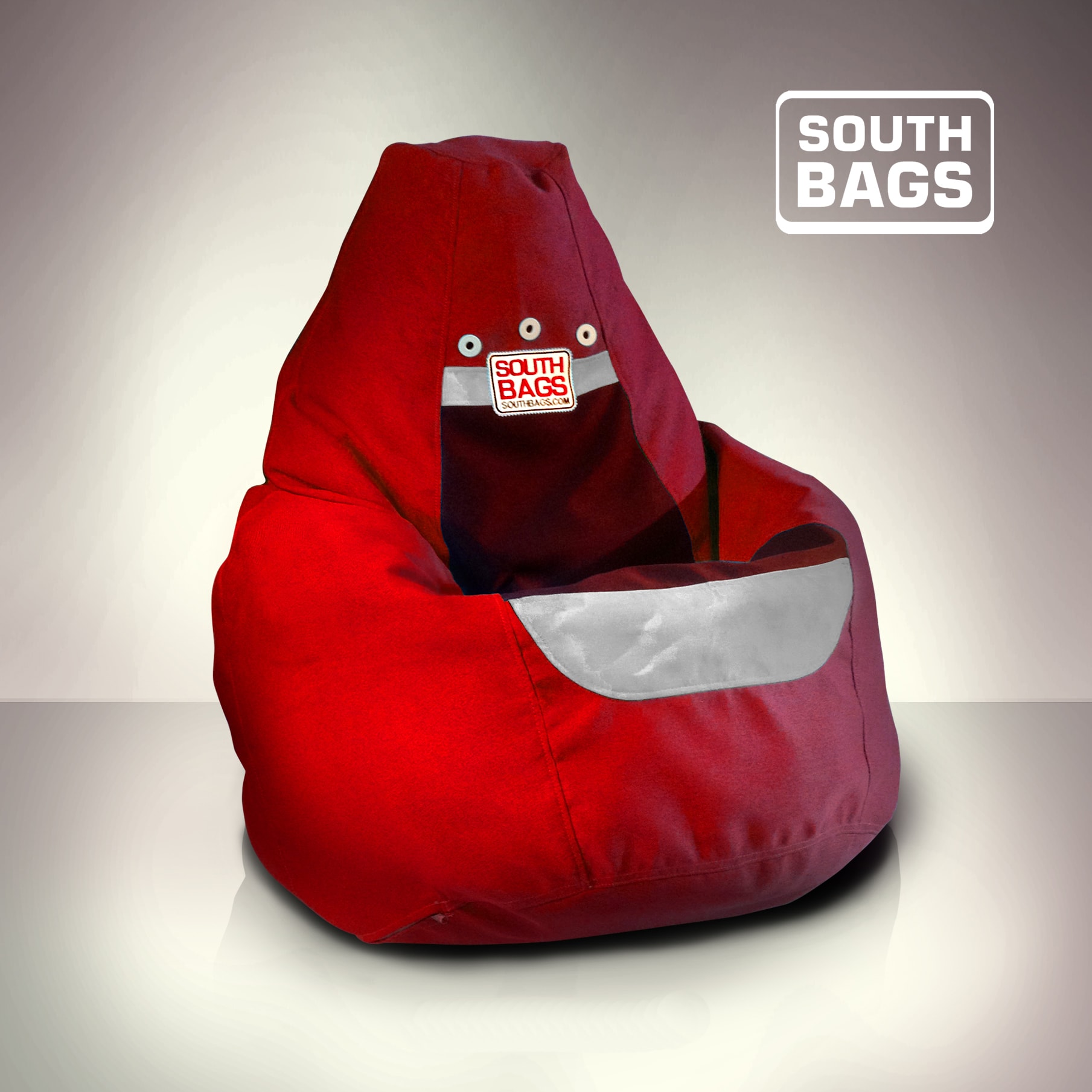 

Кресло South Bags Груша Трёхцветная Красная