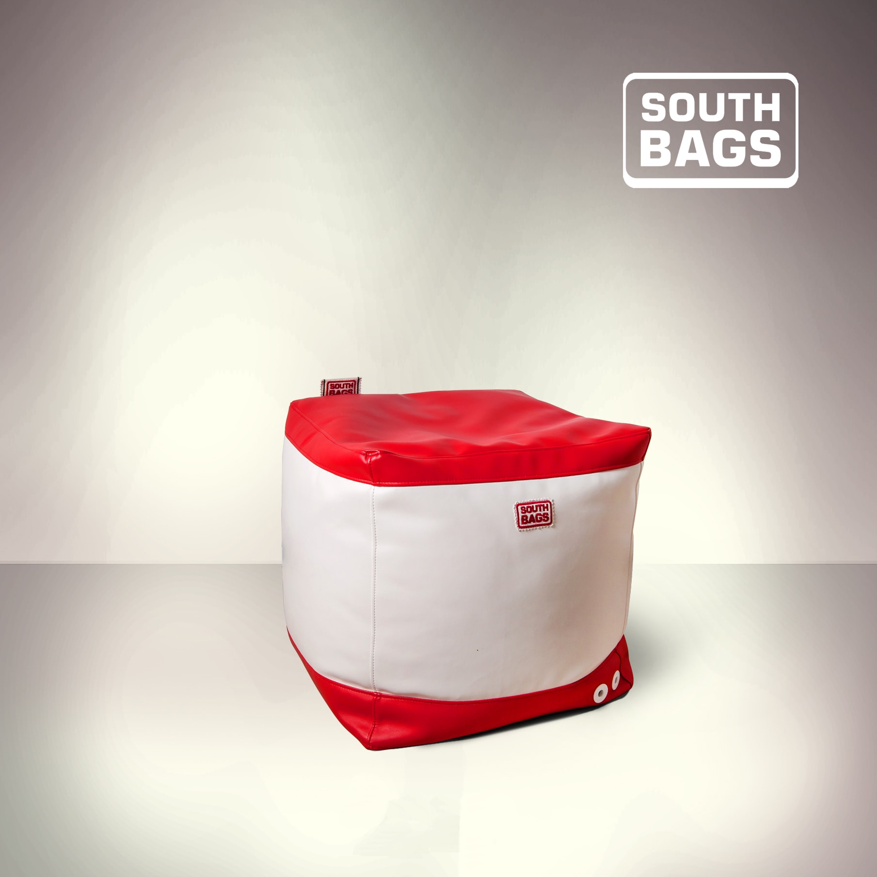 

Пуф South Bags Куб 45см Двухцветный Бело-Красный