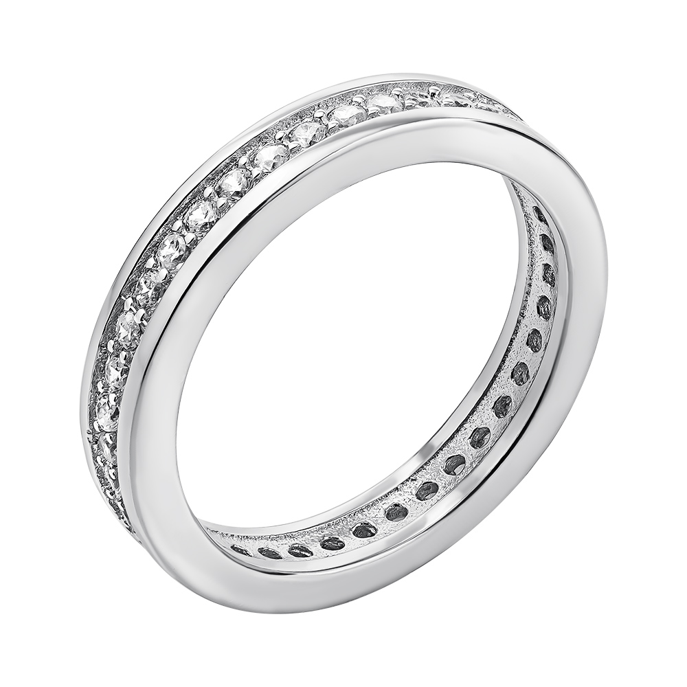

Серебряное кольцо с фианитами 000137088 16.5 размера