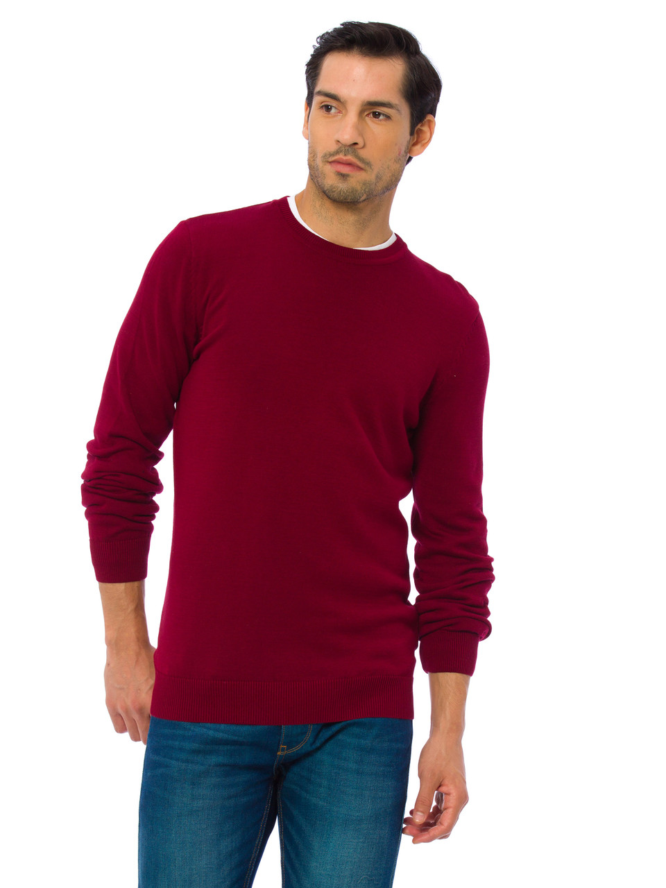 

Мужской свитер LC Waikiki c круглым воротом  Бордовый (LCWKnitwear-1732-5, Мужской свитер LC Waikiki c круглым воротом 3XL Бордовый (LCWKnitwear-1732-5)