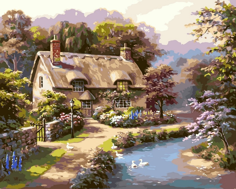 

Картина по номерам VP021new Лето в деревне. Худ. Ким Сунг, 40x50 см., Babylon