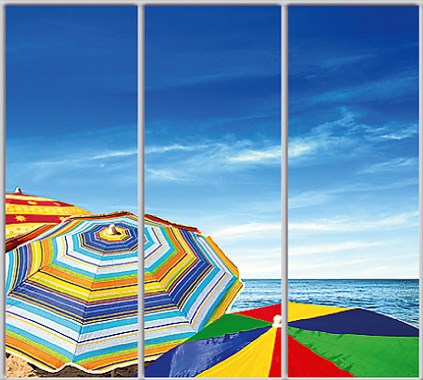 

Шкаф купе Luxe Studio Стандарт-1 Фотопечать Море-47 2400x2100x450 трехдверный