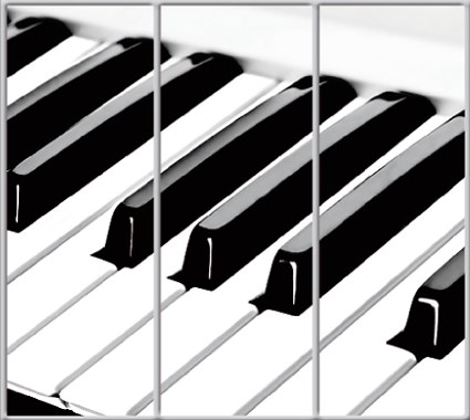 

Шкаф купе Luxe Studio Стандарт-1 Фотопечать Музыка-21 2400x2300x450 трехдверный