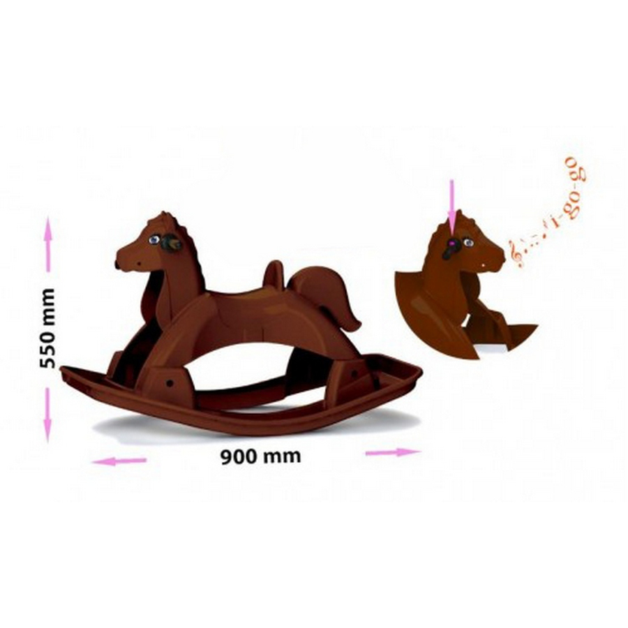 

Качалка лошадка музыкальная коричневая Flamingo toys (05550/1)