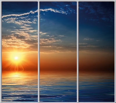 

Шкаф купе Luxe Studio Стандарт-1 Фотопечать Природа-27 2400x2200x450 трехдверный