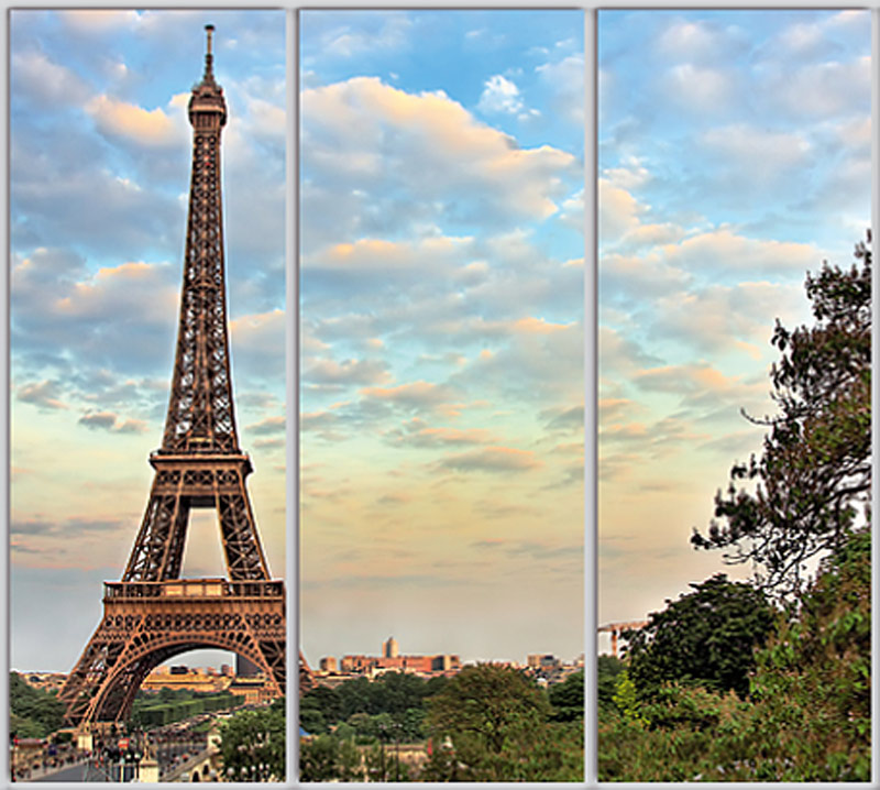 

Шкаф купе Luxe Studio Стандарт-1 Фотопечать Архитектура-50 2400x2100x450 трехдверный