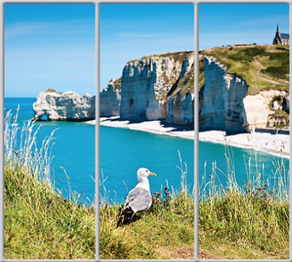 

Шкаф купе Luxe Studio Стандарт-1 Фотопечать Море-21 2400x2300x450 трехдверный