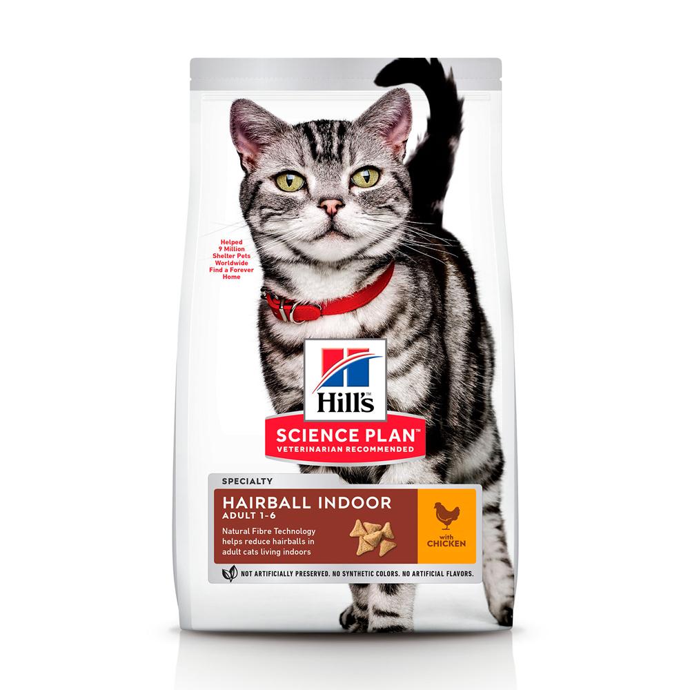 

Сухой корм для котов Hills Science Plan Hairball Indoor Adult Cat with Chicken 3 кг