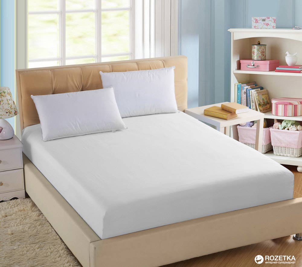 

Простынь на резинке U-tek Home Sateen 90x190х25 см White