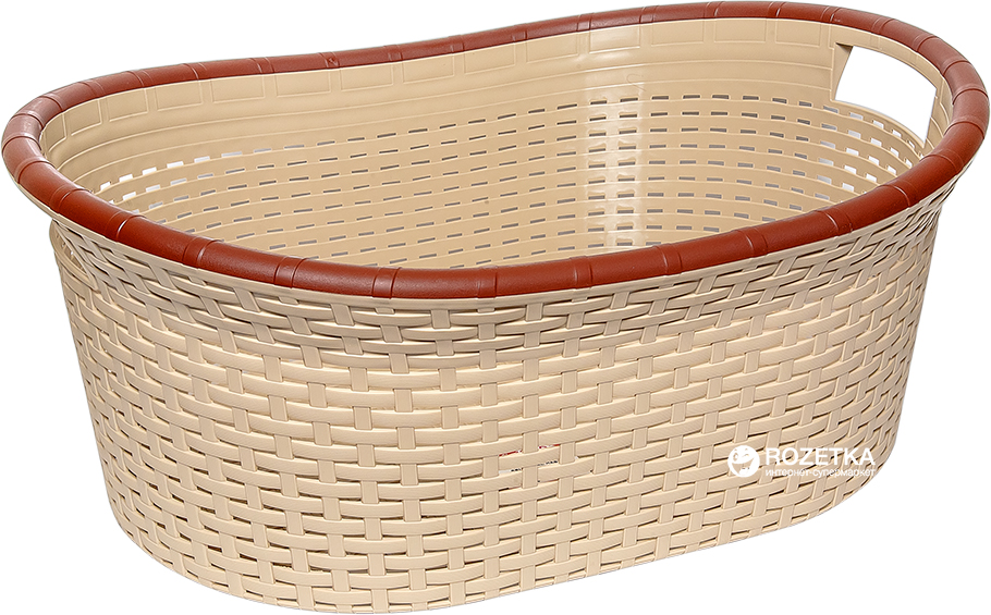 

Корзина для белья под ротанг Irak Plastik 25 л Бежевая