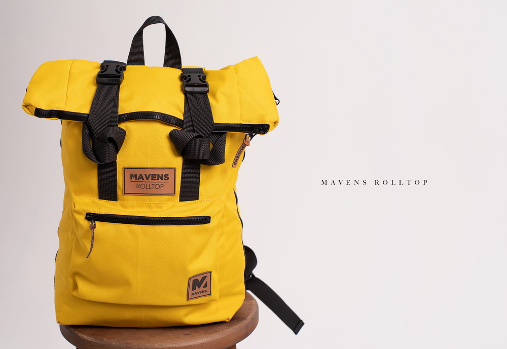 

Рюкзак "Mavens Rolltop" для ручной клади, стандарт Ryanair и Wizz Air 40x20x25 см. Желтый, d15