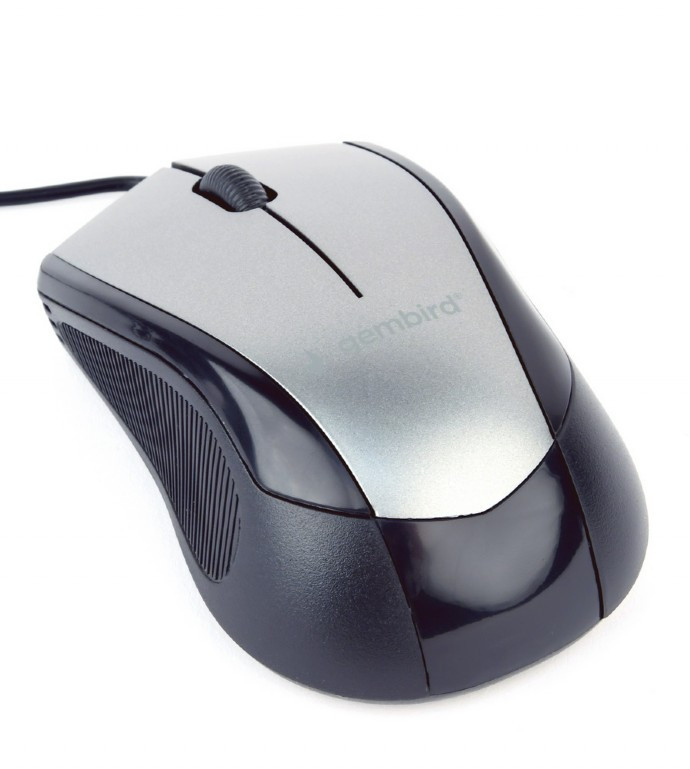 

Мишка Mouse Gembird MUS-3B-02-BG USB інтерфейс, сіро-чорний колір