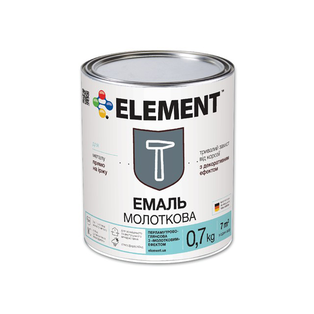 

Молотковая эмаль "ELEMENT" 0.7 кг черный