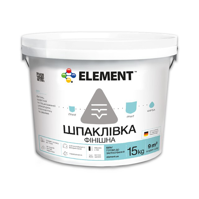 

Финишная шпатлевка "ELEMENT" 15 кг