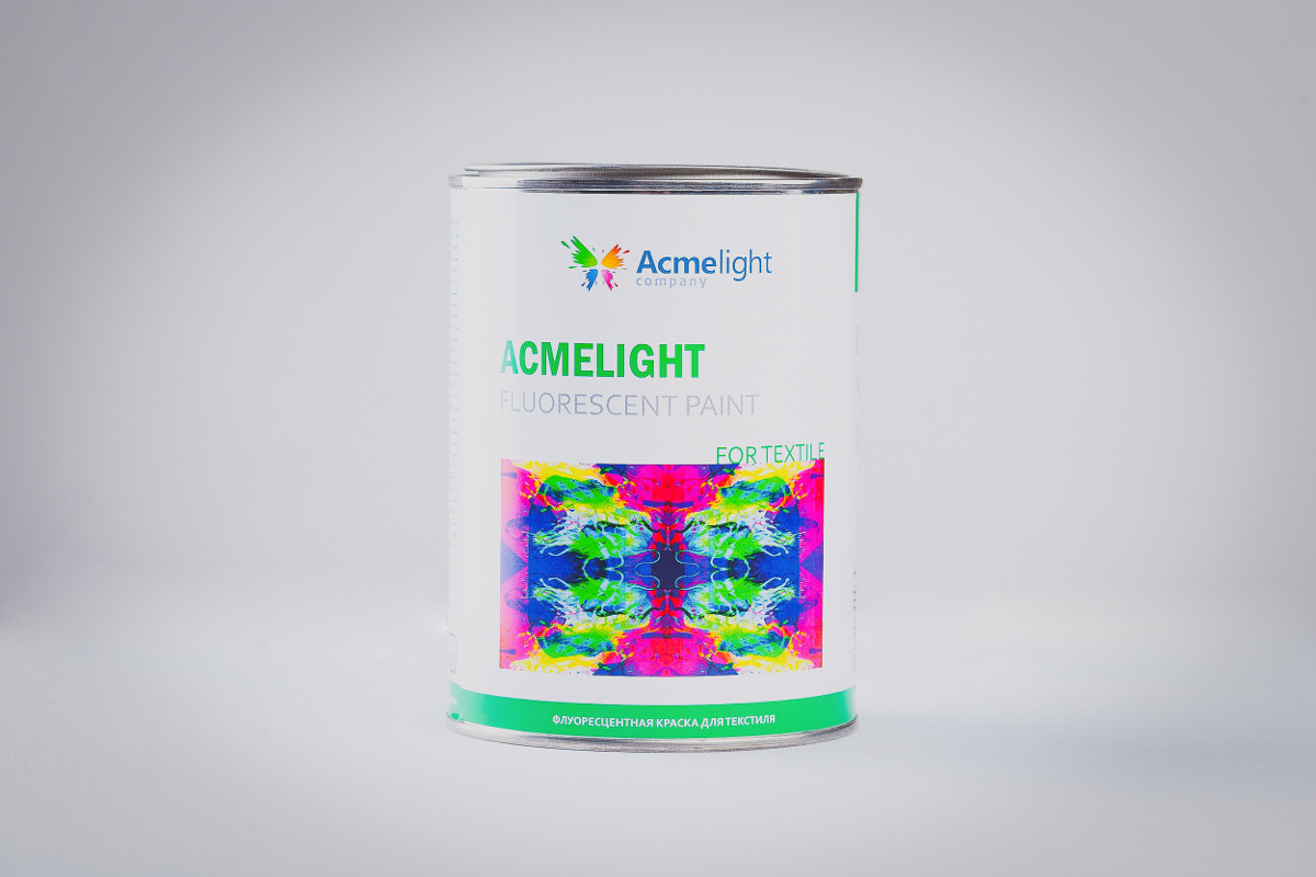 

Флуоресцентная краска для тканей Acmelight Fluorescent paint for Textile желтая 1 л