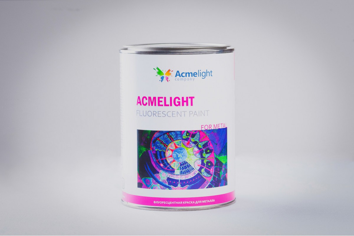 

Флуоресцентная краска по металлу Acmelight Fluorescent paint for Metal розовая 1,5 л