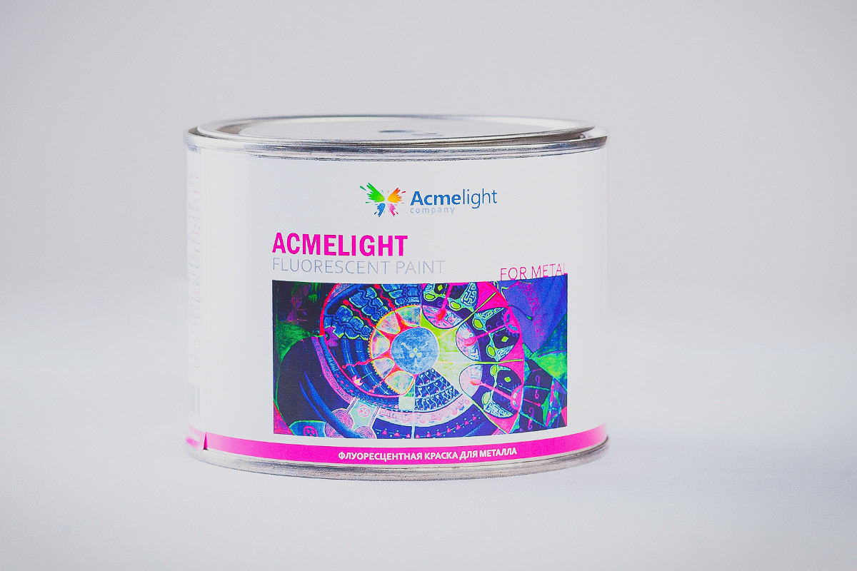 

Флуоресцентная краска по металлу Acmelight Fluorescent paint for Metal красная 0,75 л